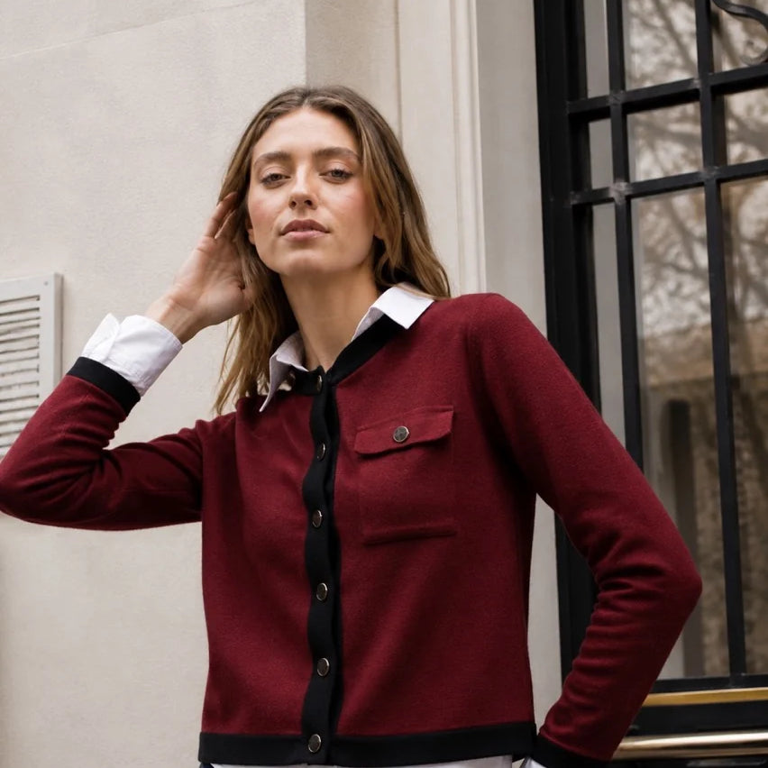 Chaqueta Stina Burdeo
