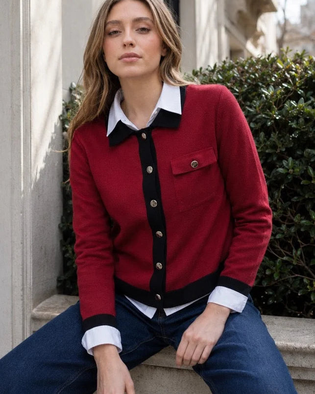 Chaqueta Stina Burdeo