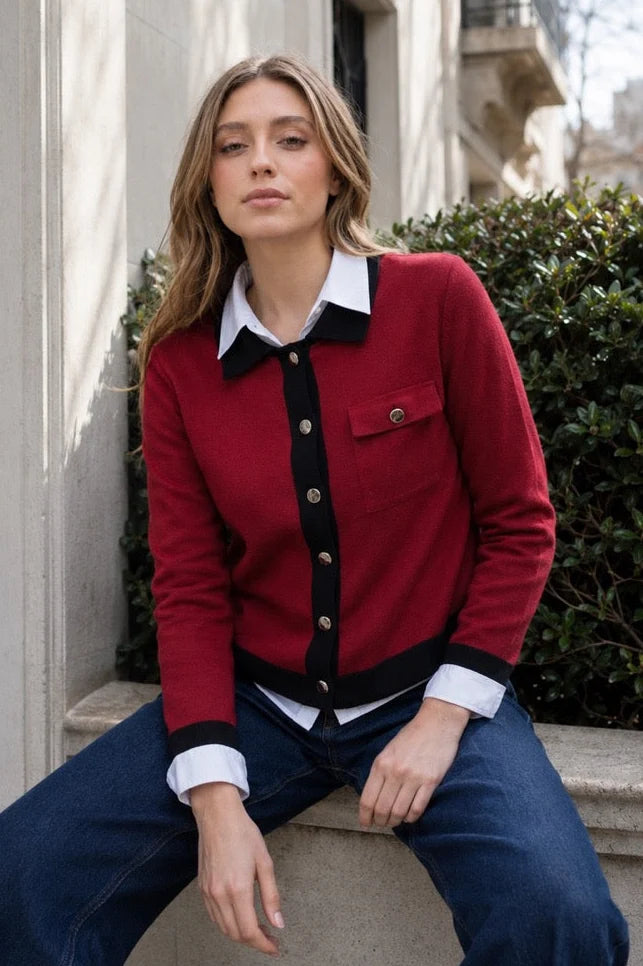 Chaqueta Stina Burdeo
