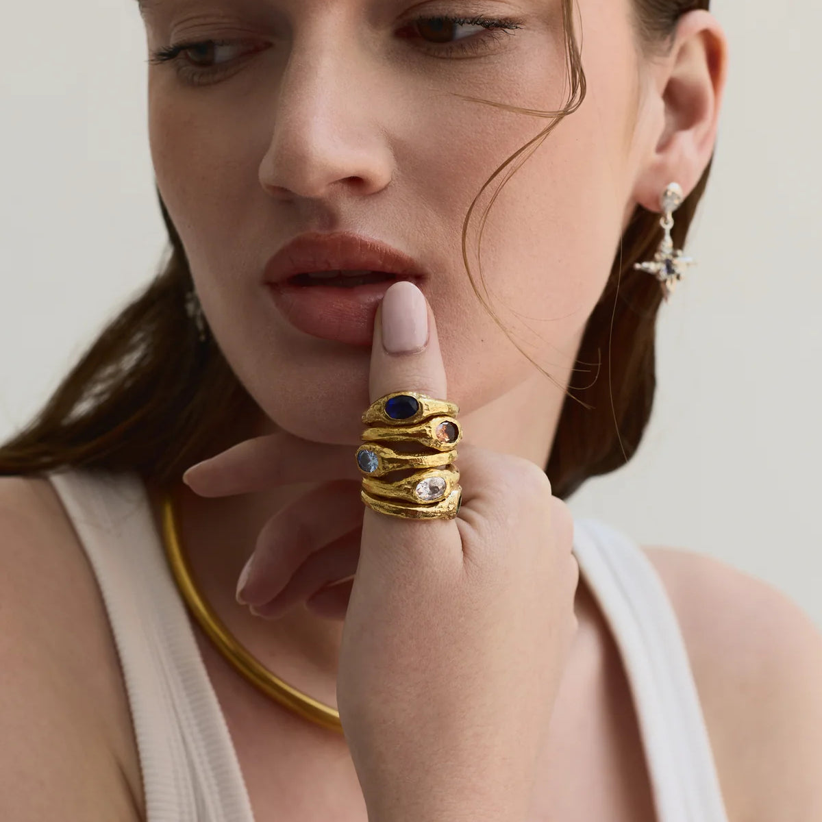 Core Lava Ring Gold — Pink