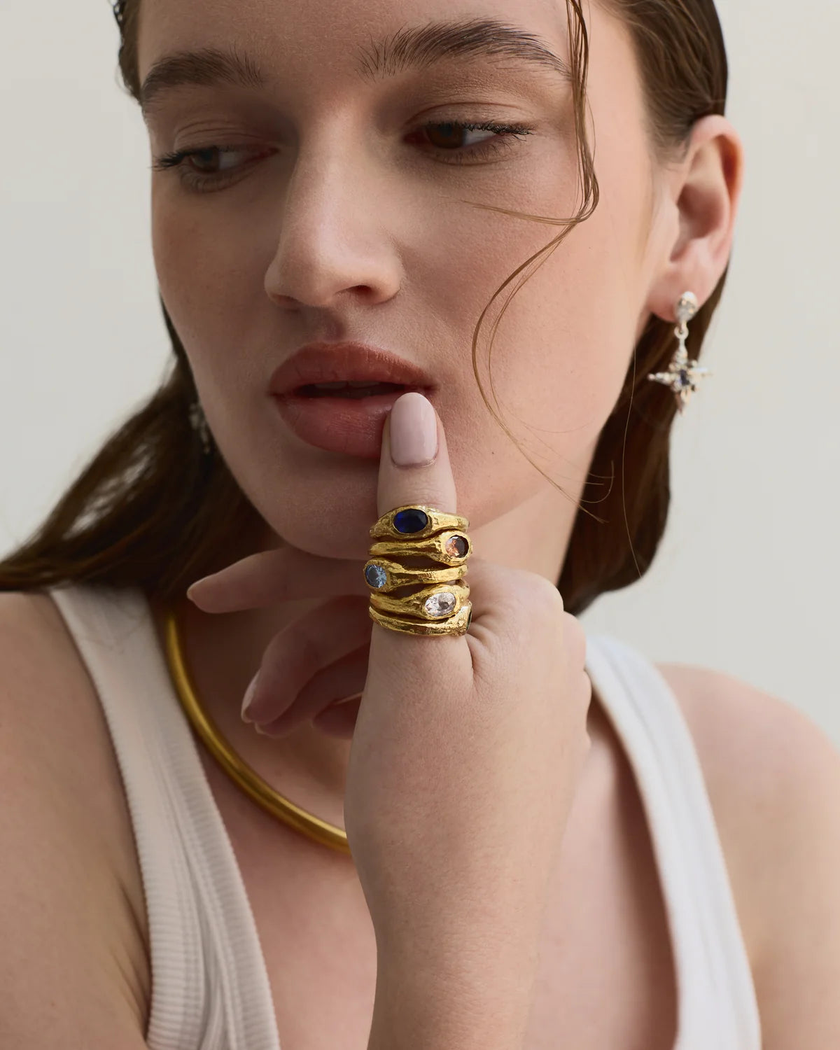 Core Lava Ring Gold — Pink