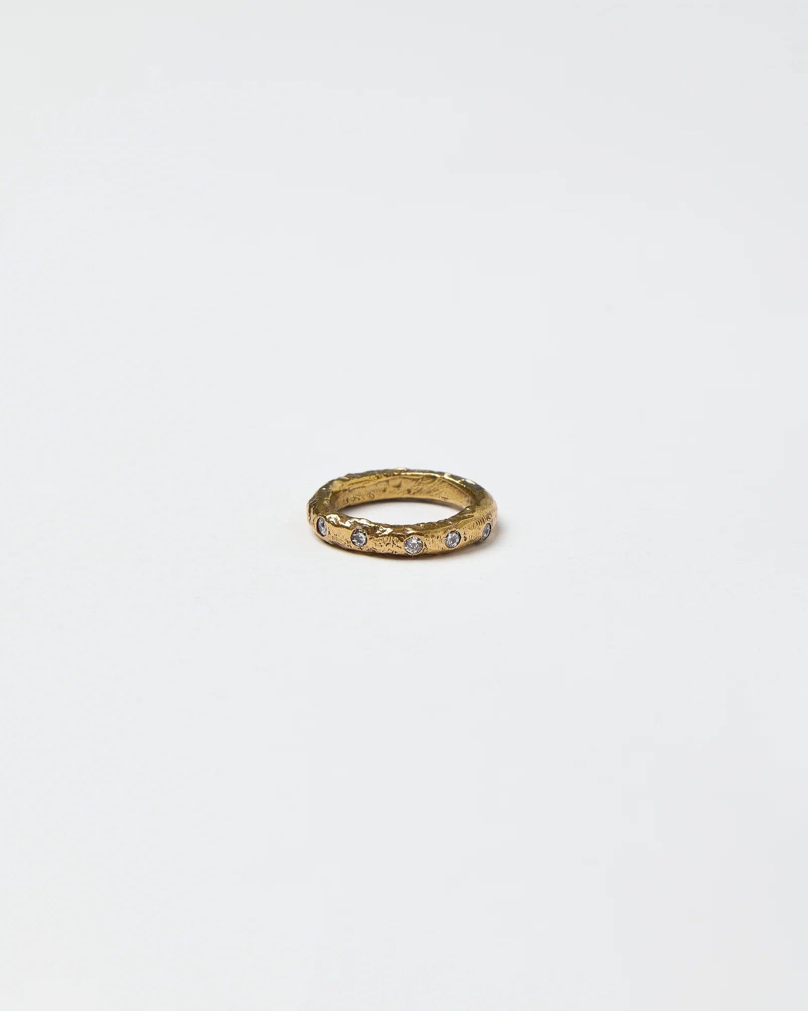 Whisper Lava Ring Gold — White