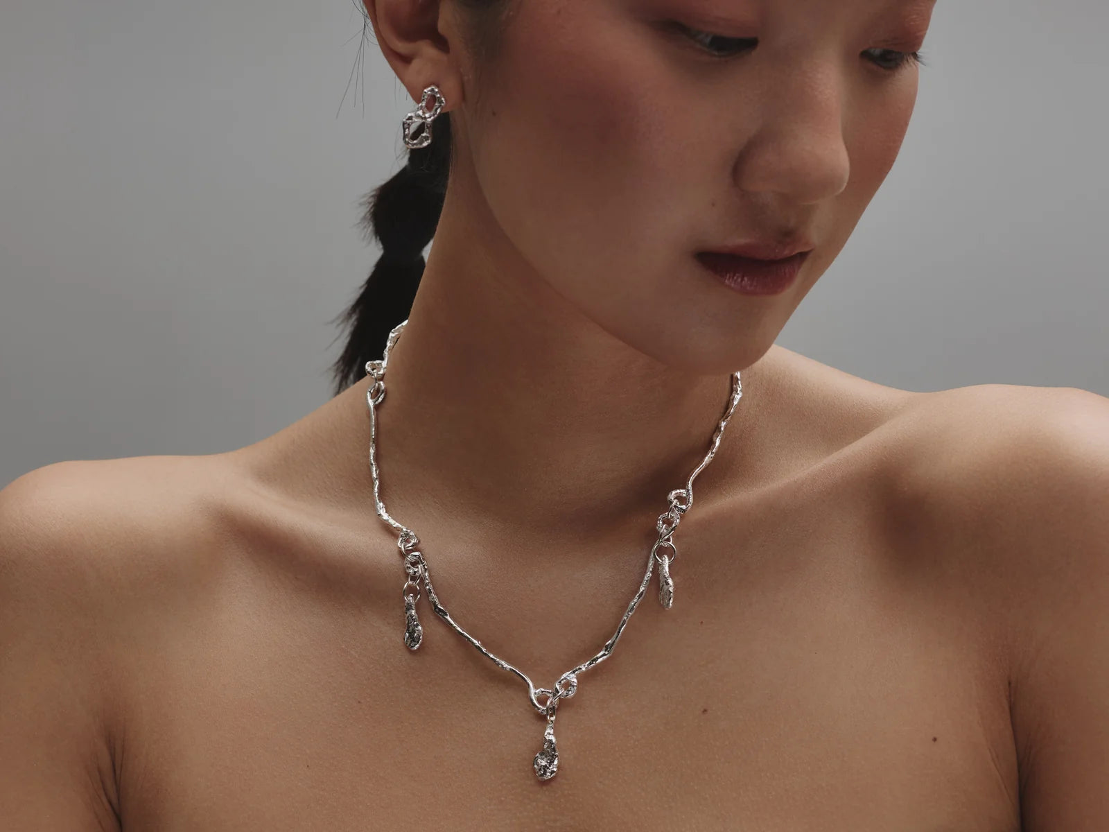 The Teardrop Necklace Silver