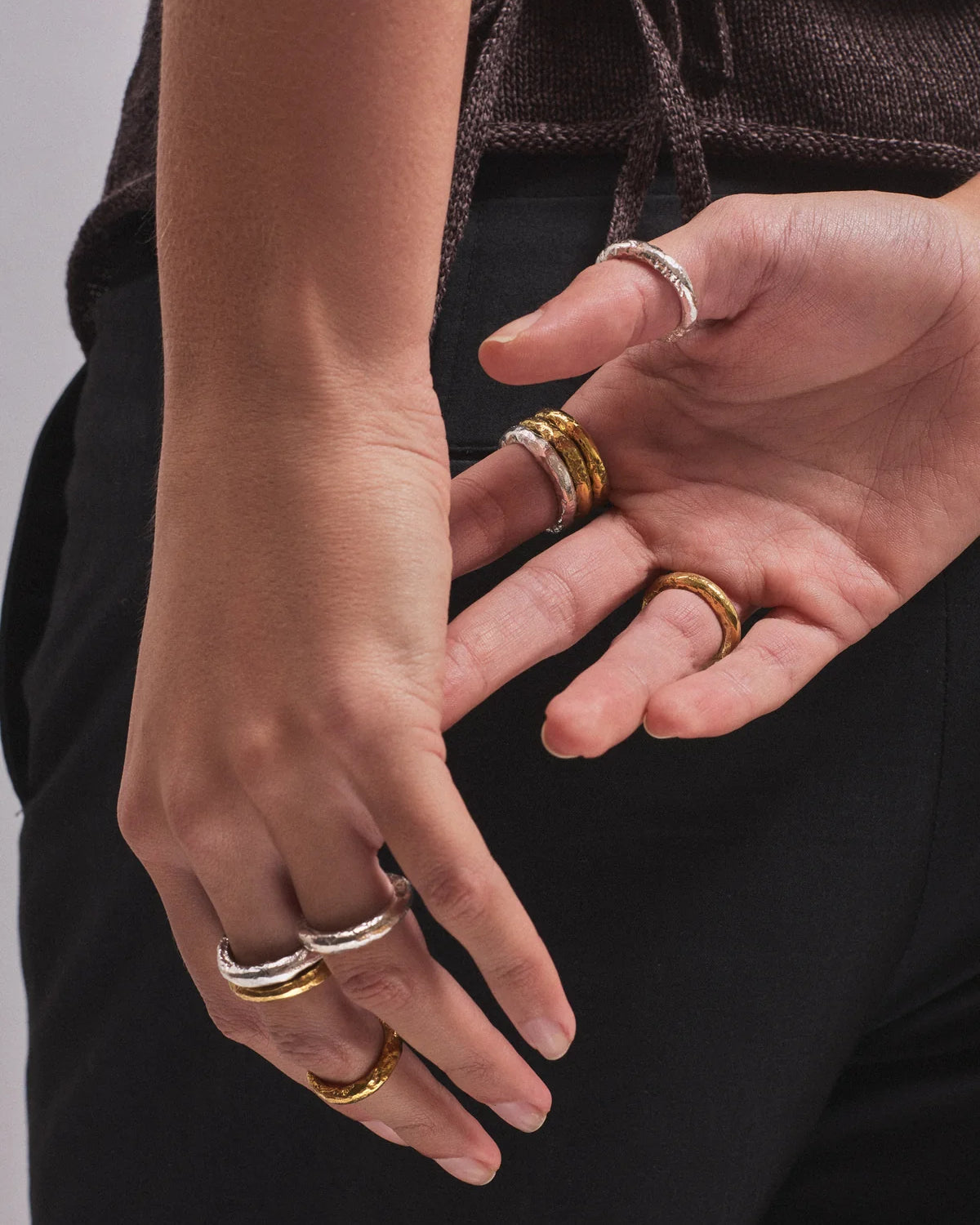 Raw Lava Ring Gold