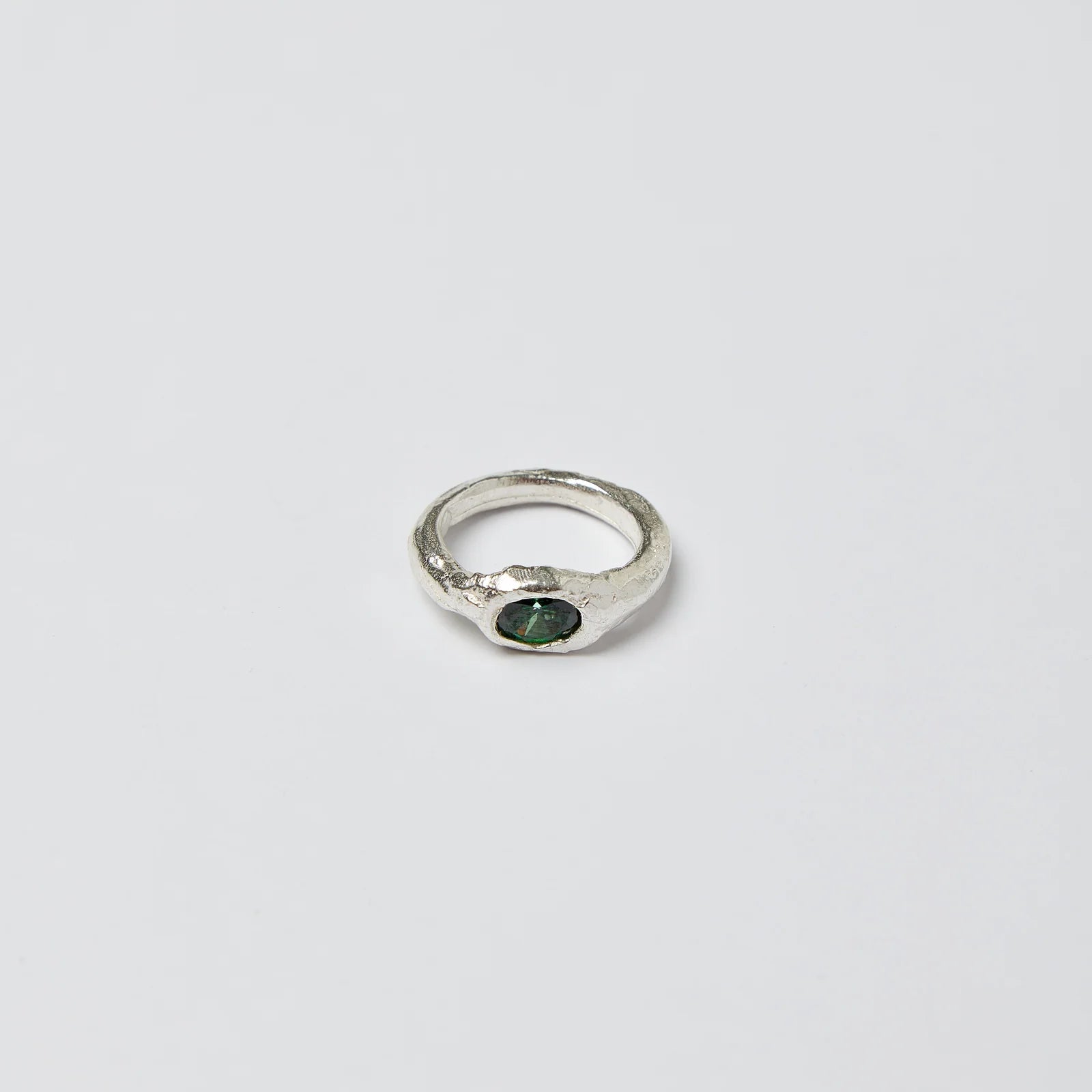 Core Lava Ring - Green - Silver