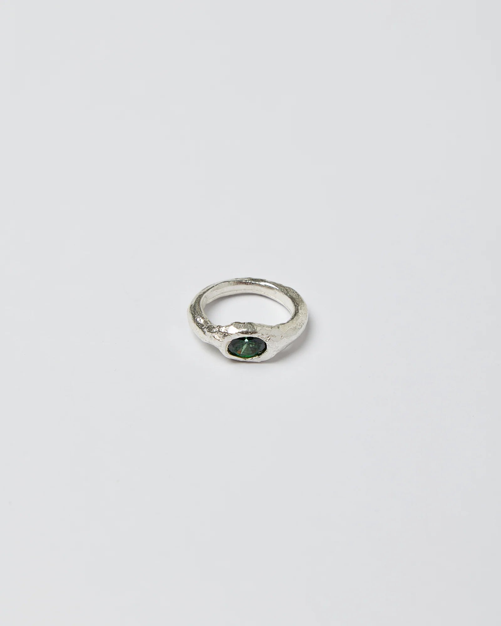Core Lava Ring - Green - Silver