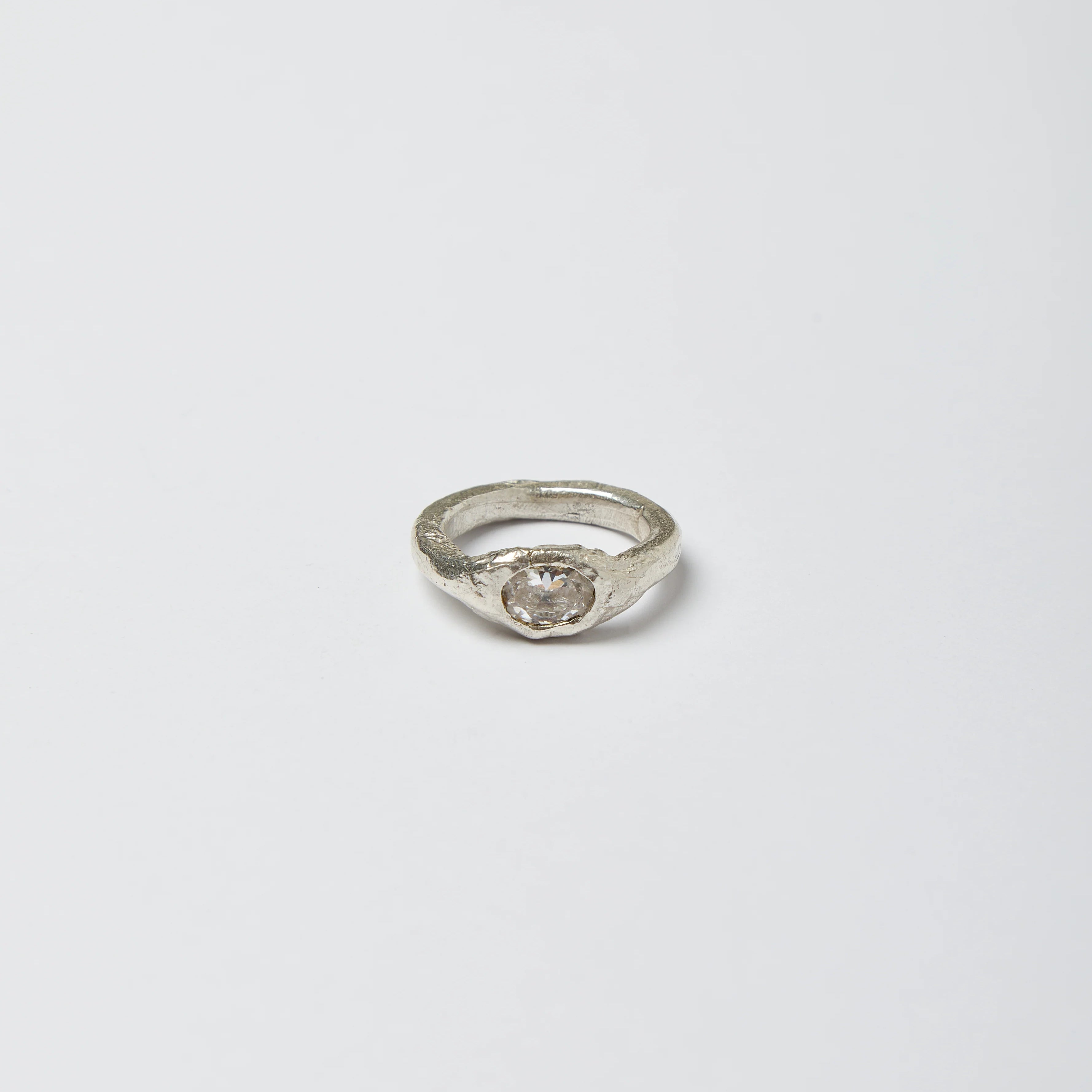 Core Lava Ring - White Silver