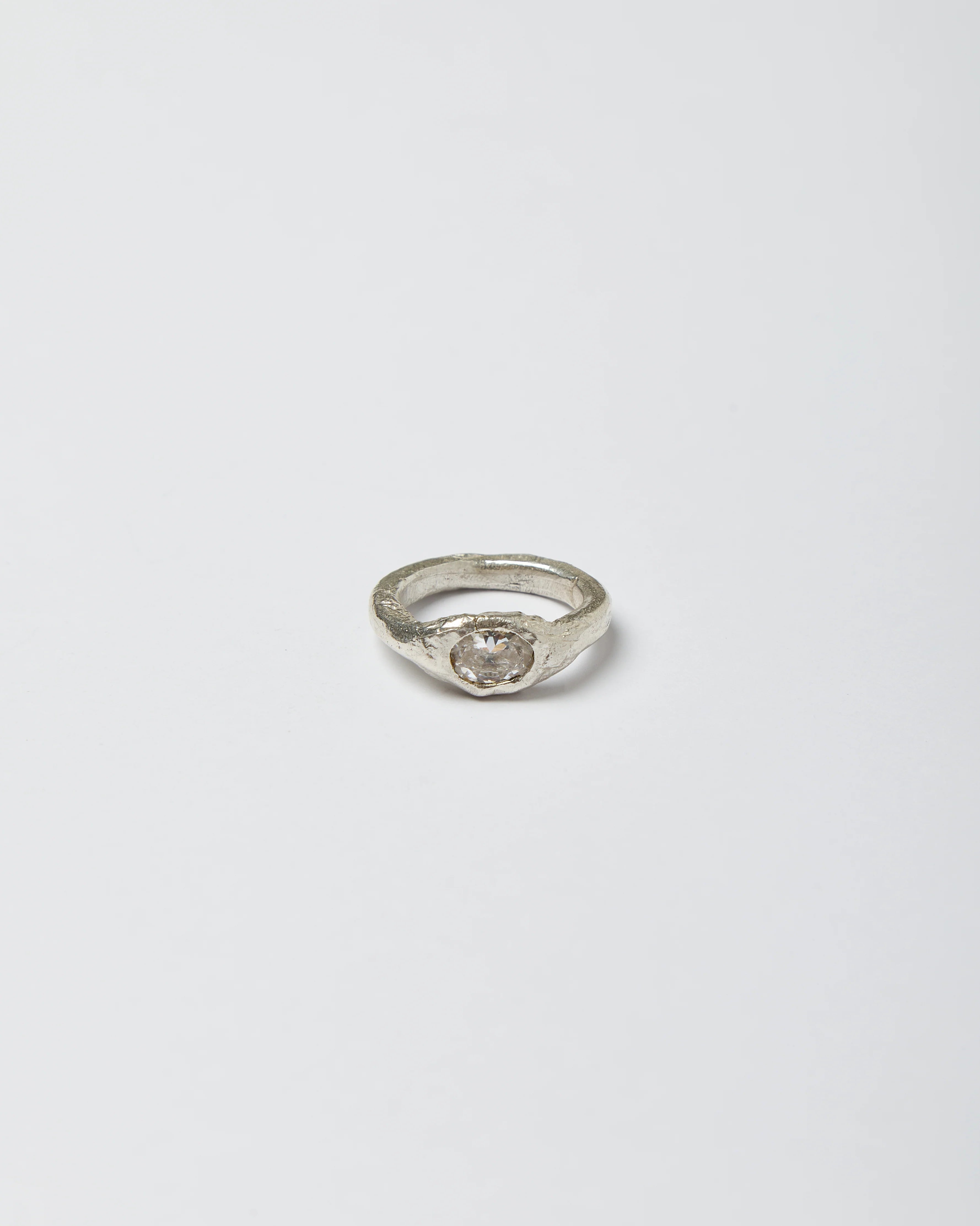 Core Lava Ring - White Silver