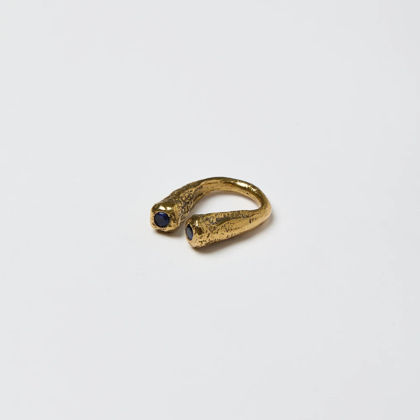 Dual Lava Ring (Light Blue) Gold