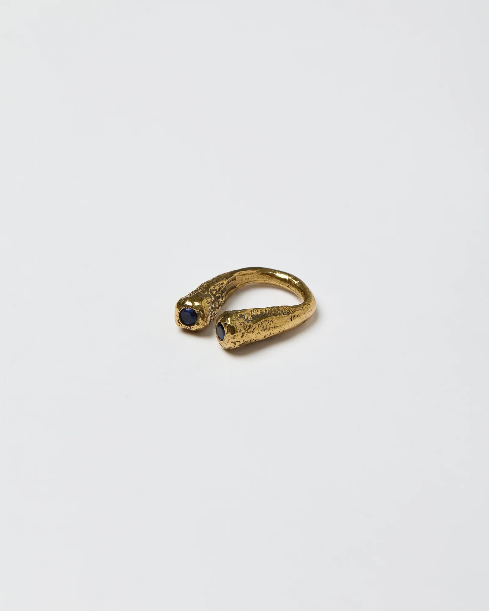Dual Lava Ring (Light Blue) Gold