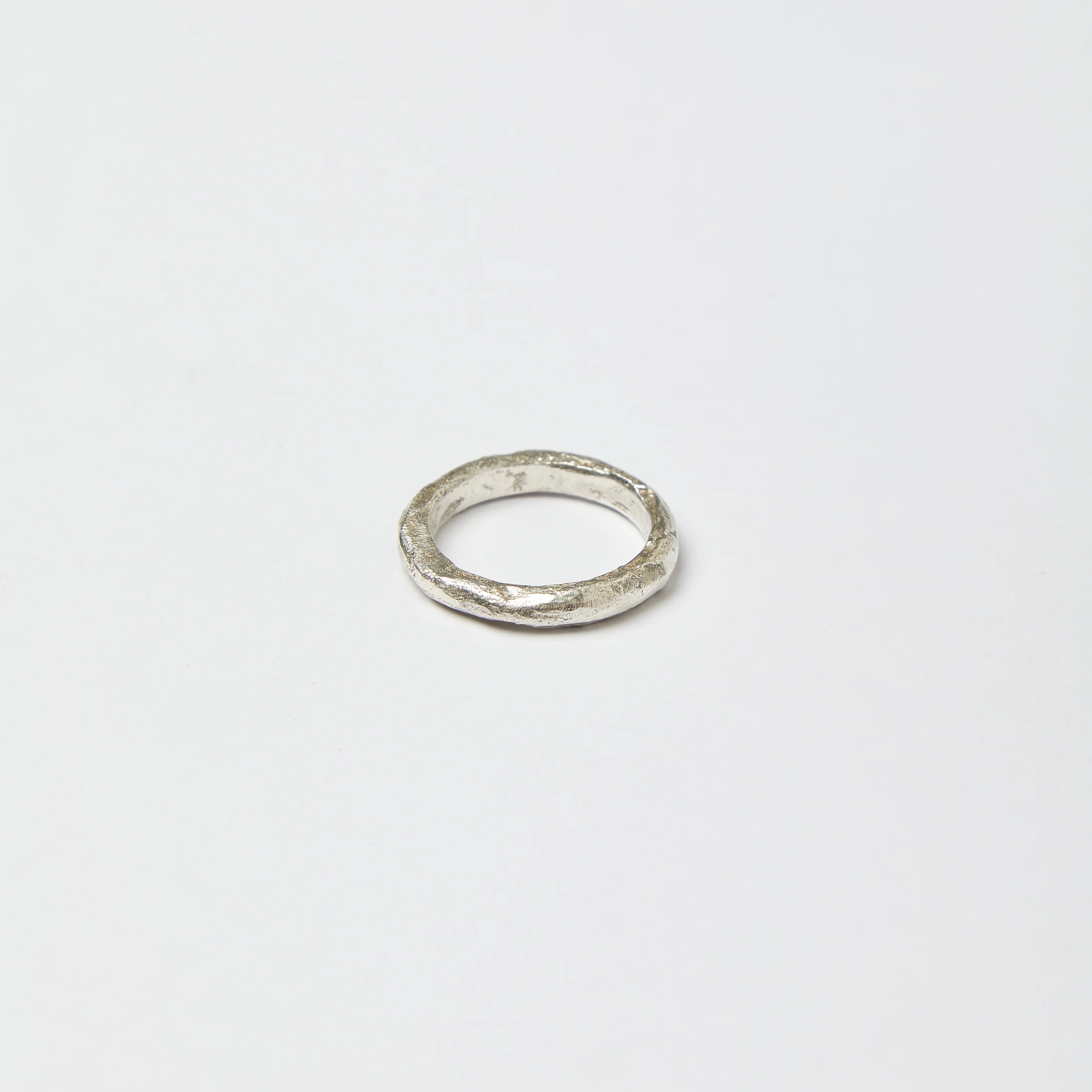 Raw Lava Ring  Silver