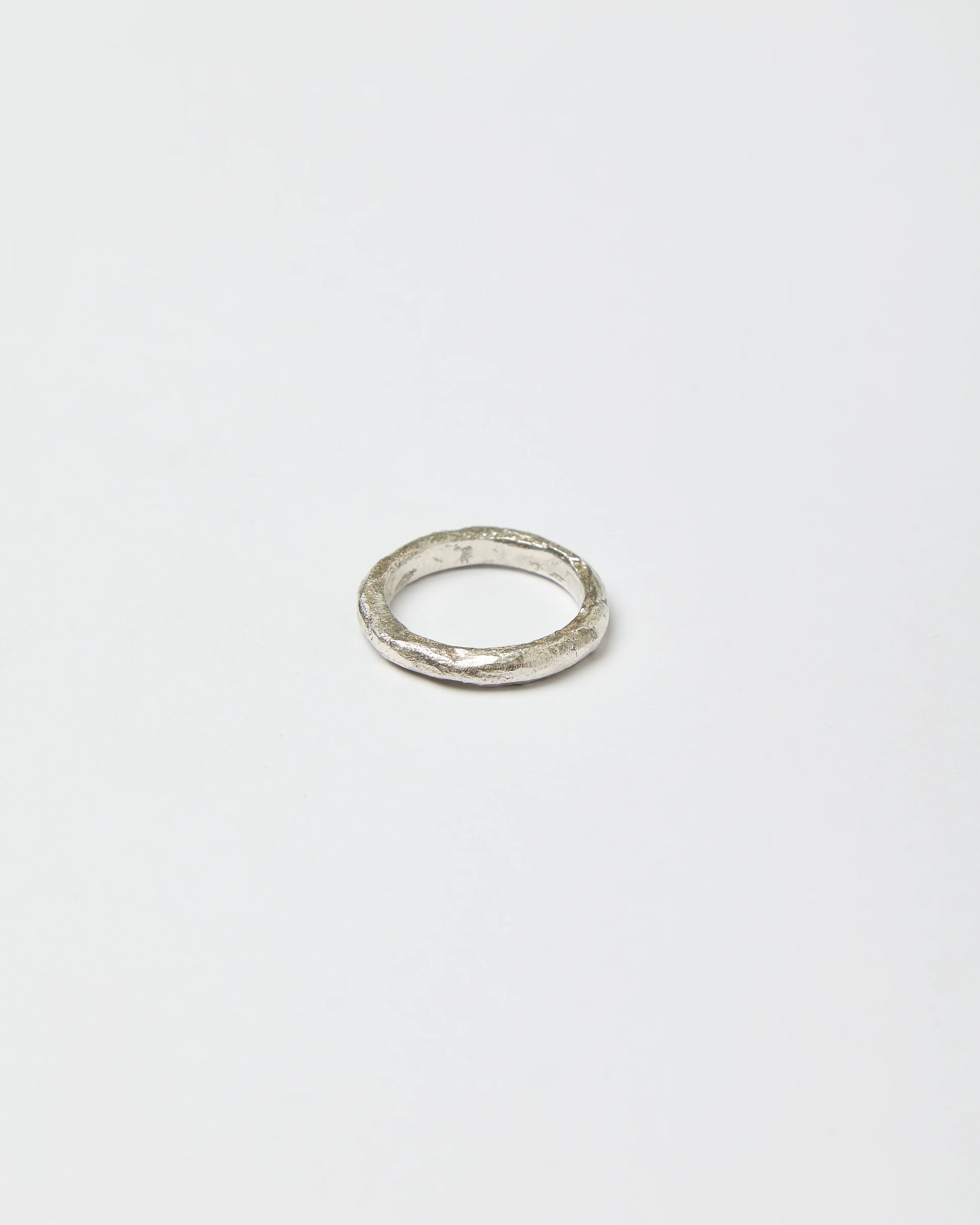 Raw Lava Ring  Silver