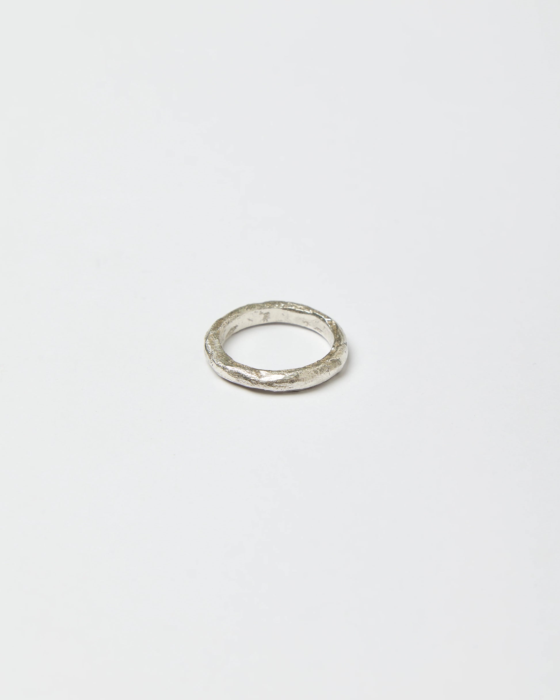 Raw Lava Ring  Silver