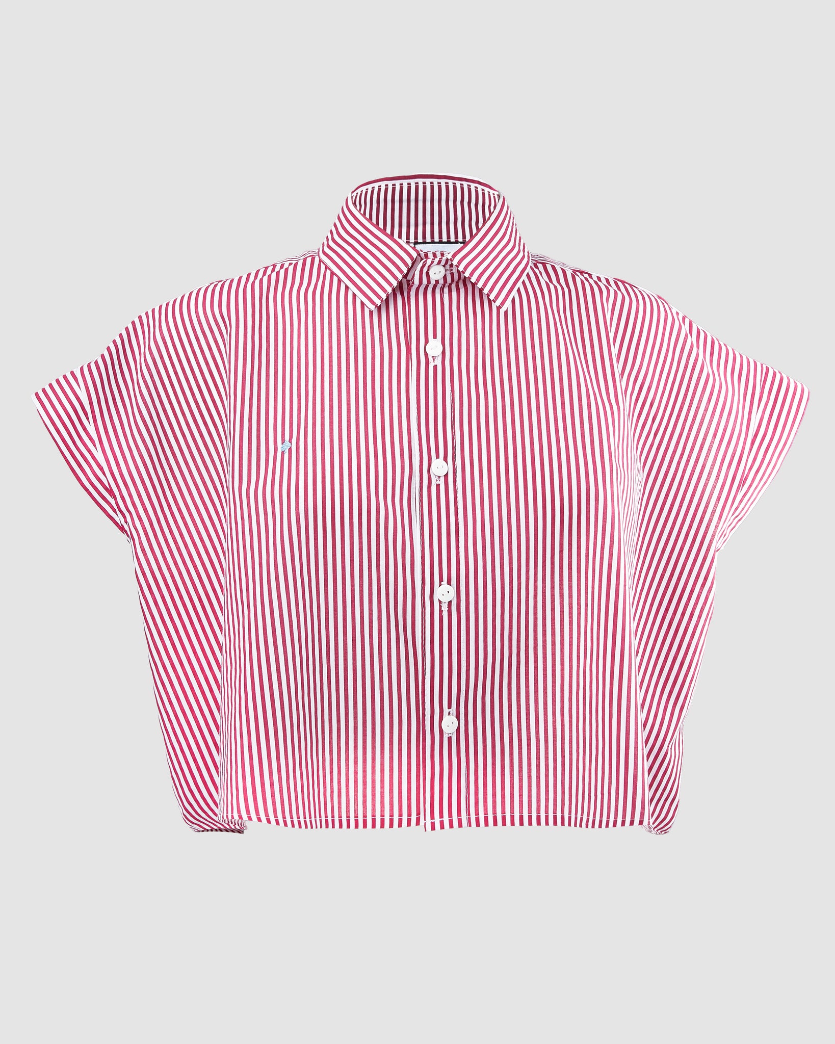 Camisa Julia Rayas Blanco/Rojo