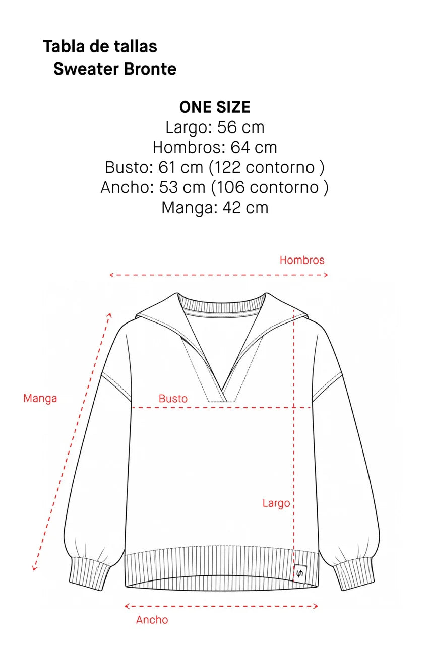 Sweater Cuello Bronte Negro