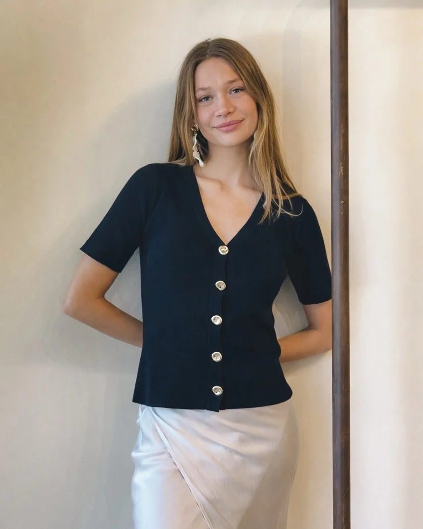 Polera Tejida Kiki Negro