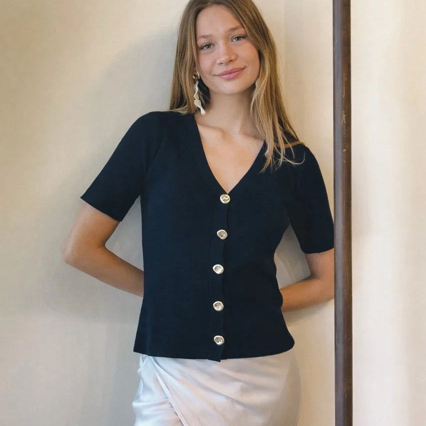 Polera Tejida Kiki Negro