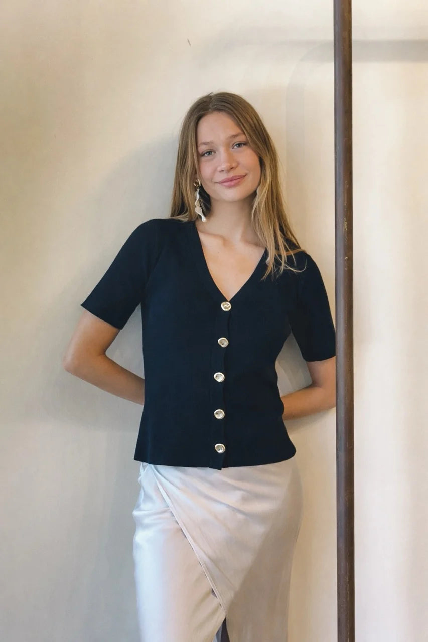 Polera Tejida Kiki Negro