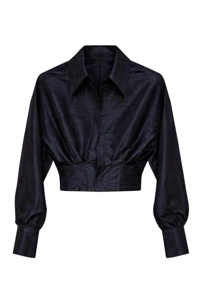 Camisa Seda Negra