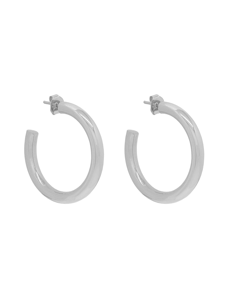 Argollas Tubo XL Plata