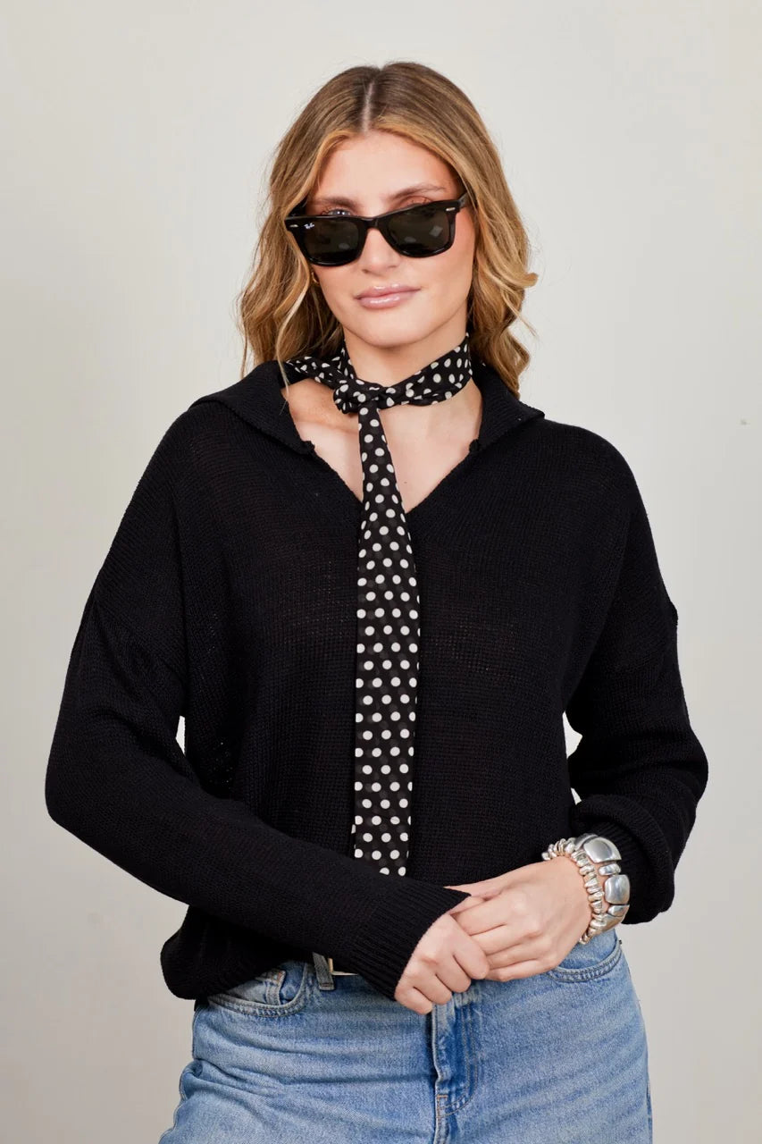 Sweater Cuello Bronte Negro