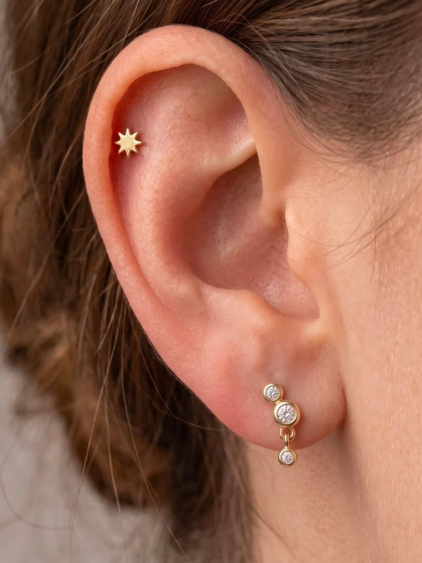 Piercing 925 Hydra Oro Derecho