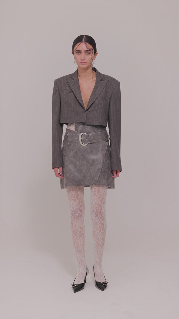 Crop Blazer Elise Grey
