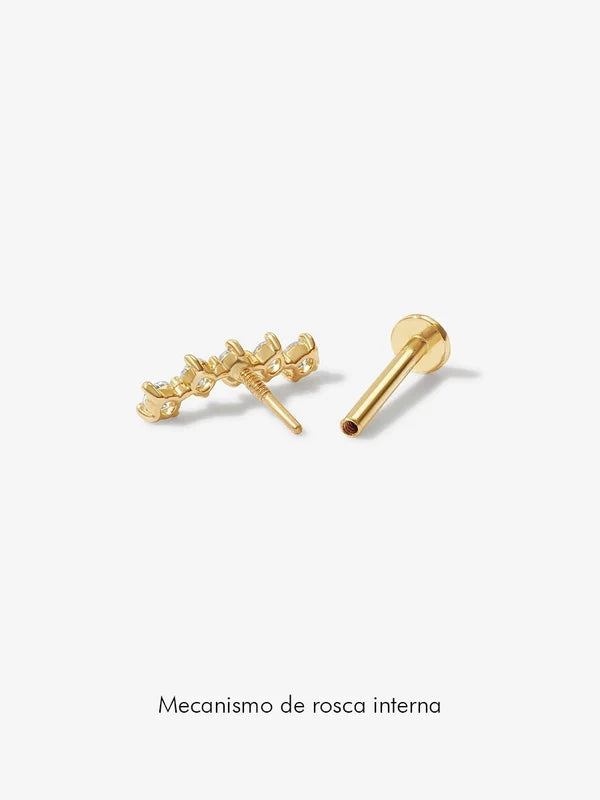 Piercing 925 Hydra Oro Derecho